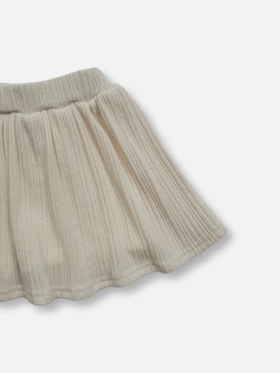 Ellis Ribbed Skirt | Cream