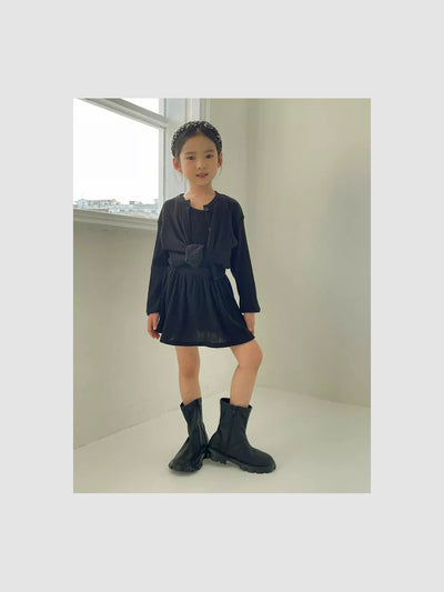 Ellis Ribbed Skirt | Black