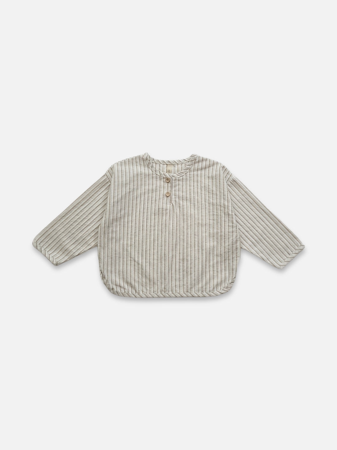 Stripe 2 Button Shirt  |  Stripe on Cream
