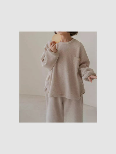 Gender Neutral Kids Billie Waffle Set | Oatmeal