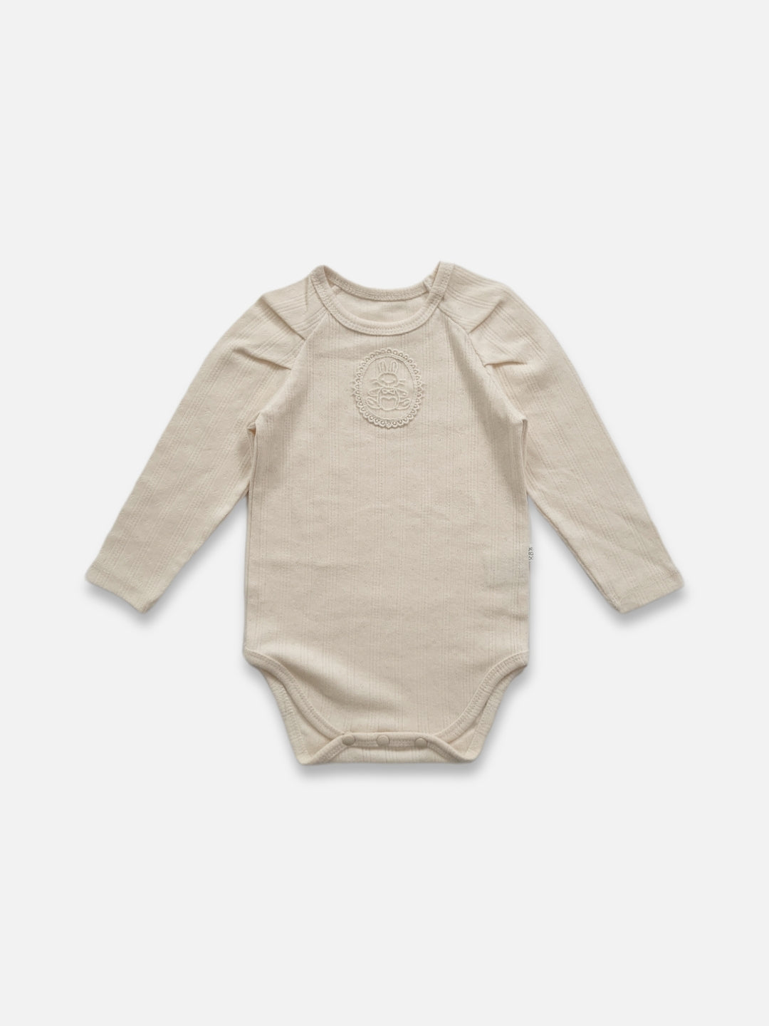Gender Neutral baby bunny bodysuit set │ Cream