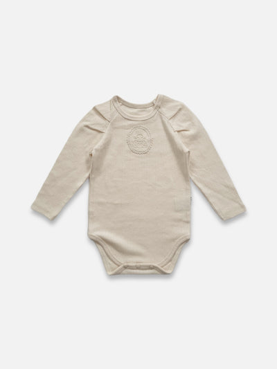 Gender Neutral baby bunny bodysuit set │ Cream
