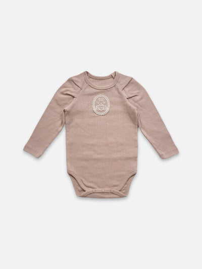 General Neutral baby bunny bodysuit set │ Pale Pink
