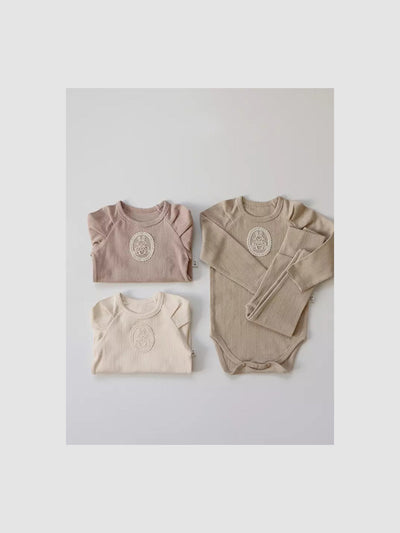General Neutral baby bunny bodysuit set │ Pale Pink