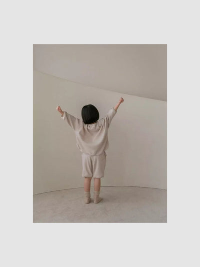 Gender Neutral Baby | Billie Waffle Shorts | Oatmeal waffle