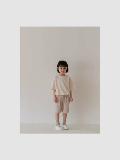 Gender Neutral Baby | Billie Waffle Shorts | Oatmeal waffle