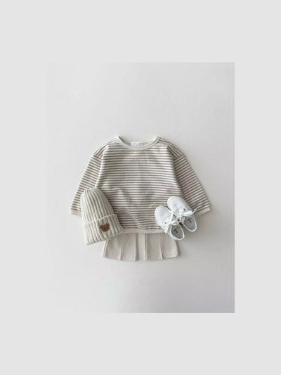 Stripe Crewneck Shirt  |  Stripe on Cream