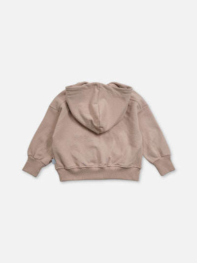 Pastel Zip Up Hoodie  |  Rose