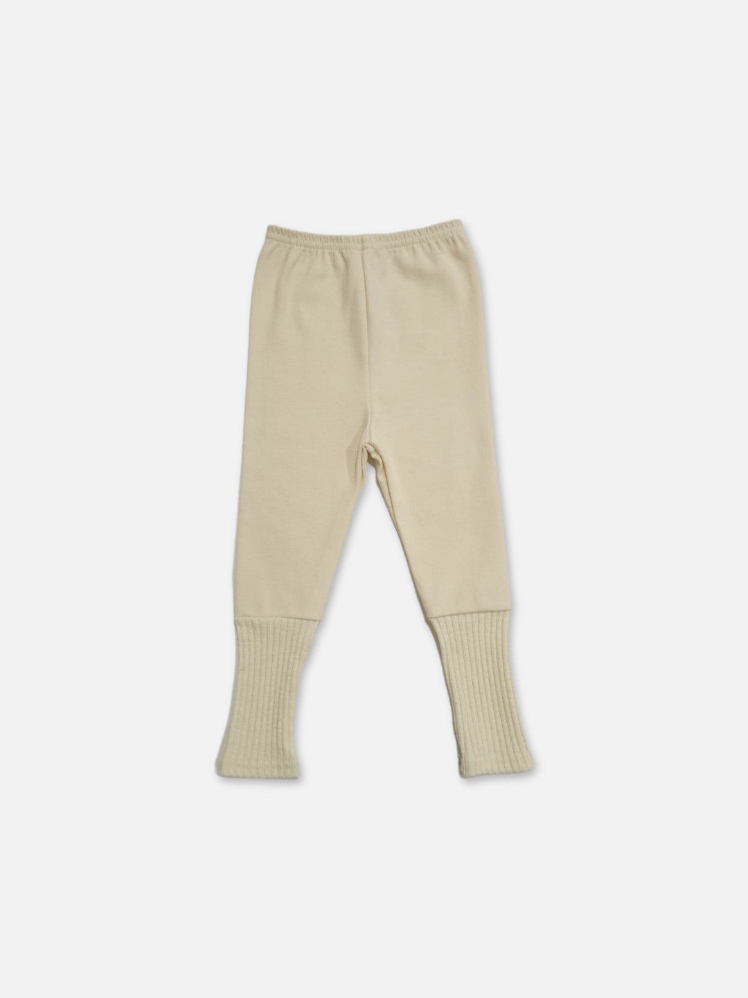 Ribbed Two Tone Leggings  |  Cream on cream