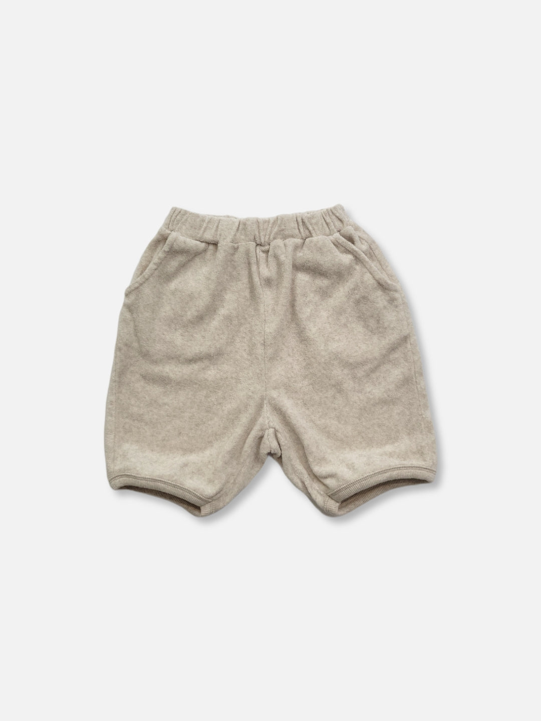 Gender Neutral Baby | Billie Waffle Shorts | Beige terry