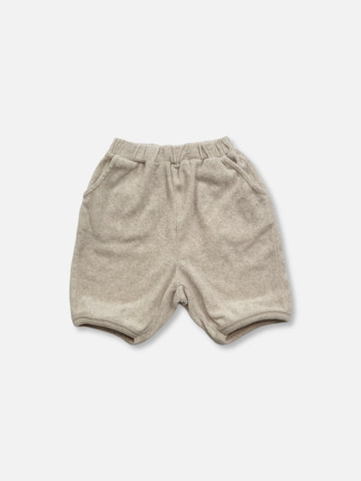 Gender Neutral Baby | Billie Waffle Shorts | Beige terry