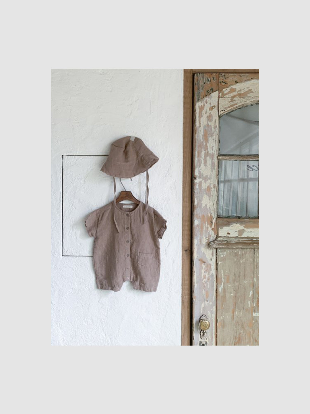 Linen romper │ Taupe
