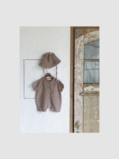 Linen romper │ Taupe