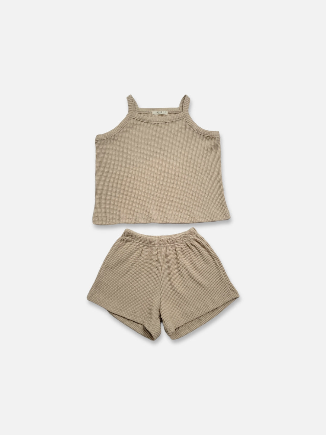 Waffle Cami Set | Beige