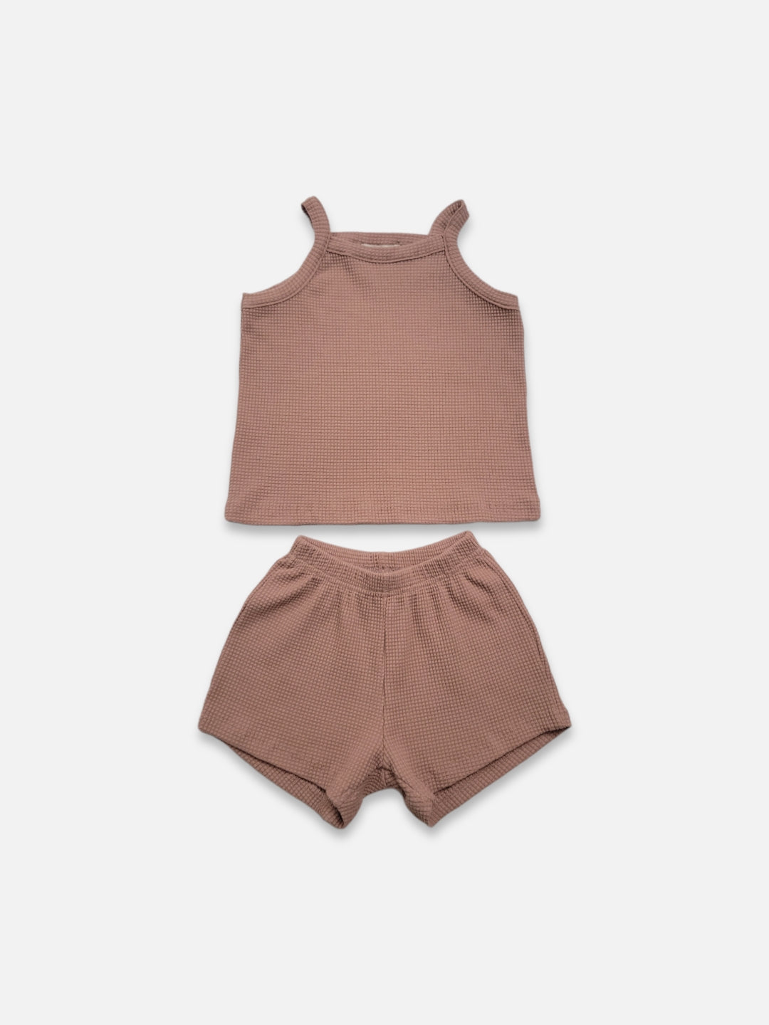 Waffle Cami Set | Tuscany pink