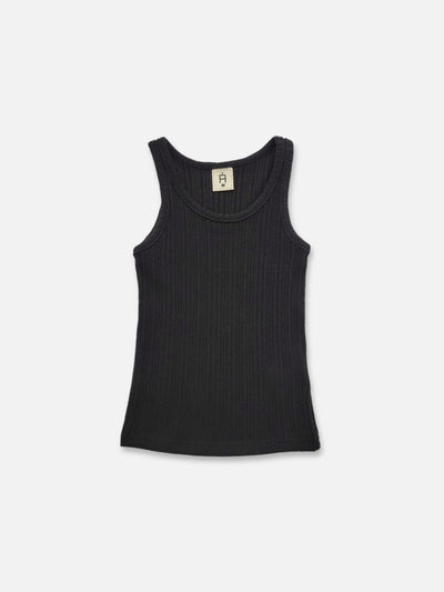 Ellis Ribbed Tank | Black