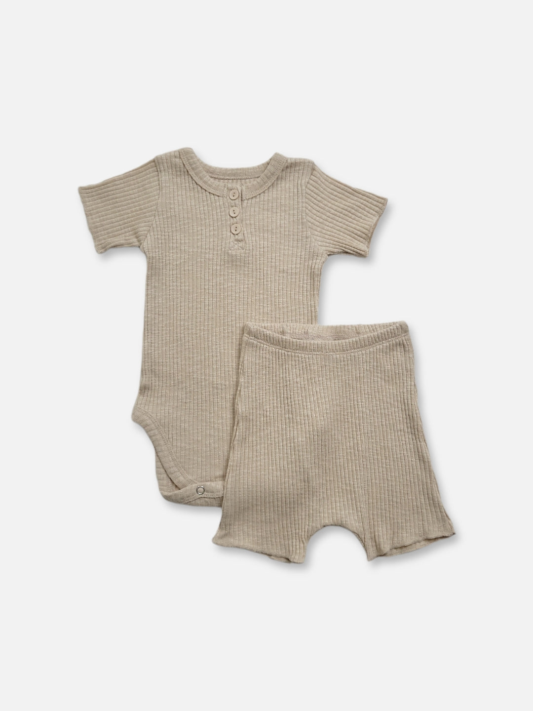Ribbed bodysuit set │ Beige