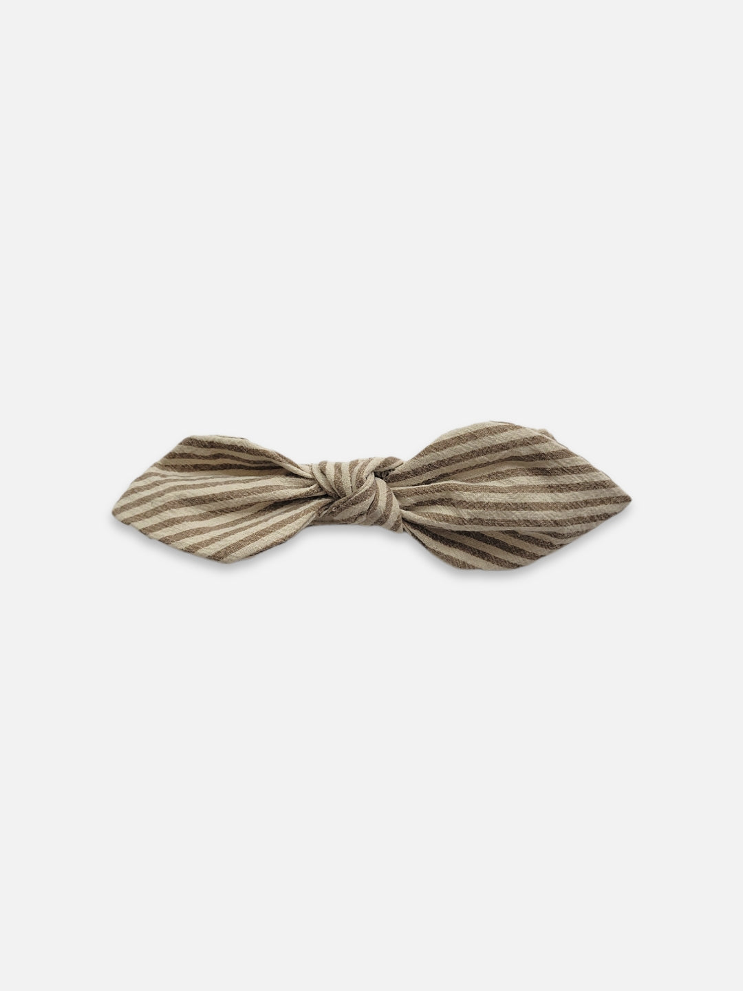 Bowtie Headband | Stripe on Mocha