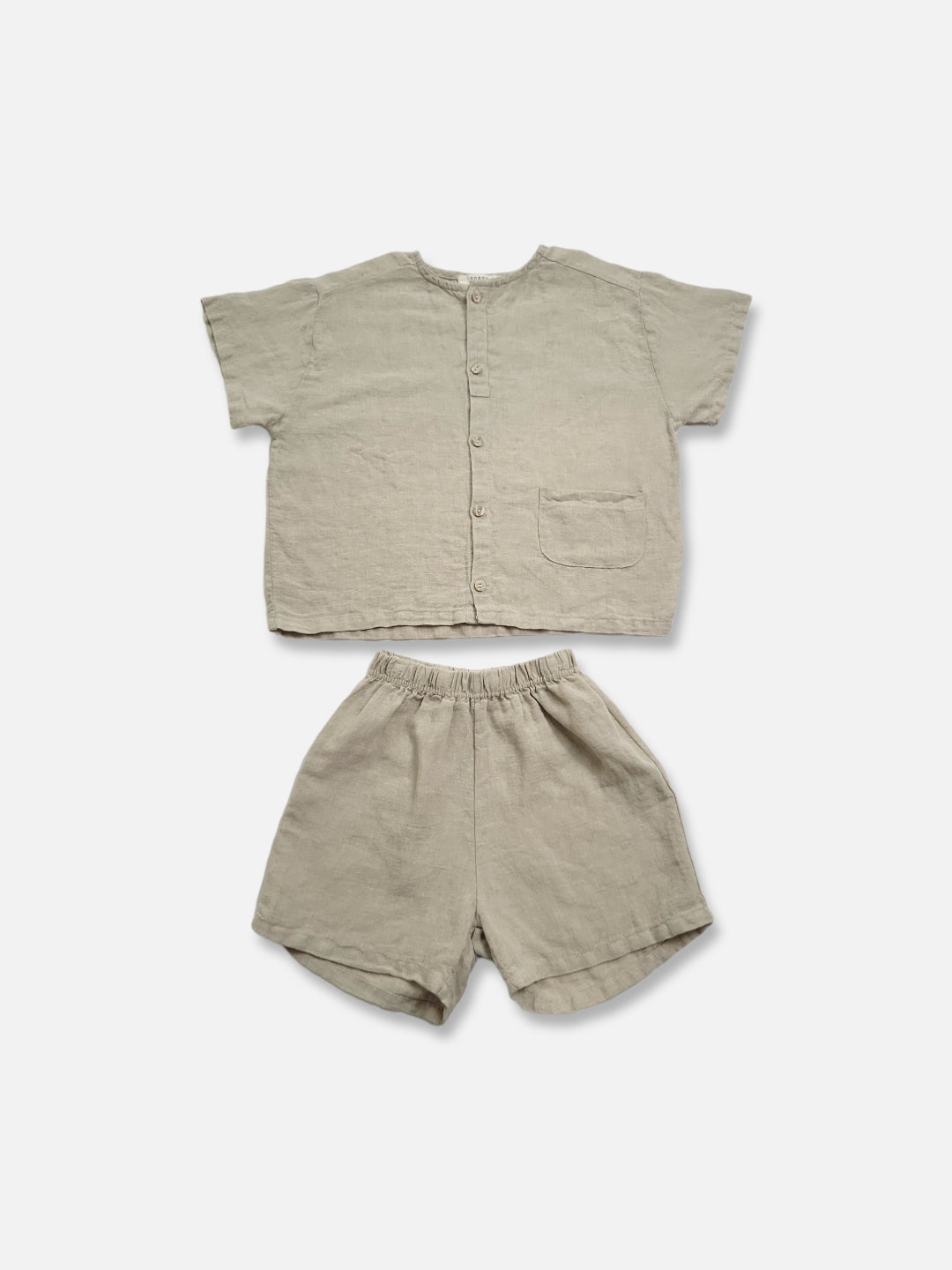 Linen Shortie Set | Oatmeal