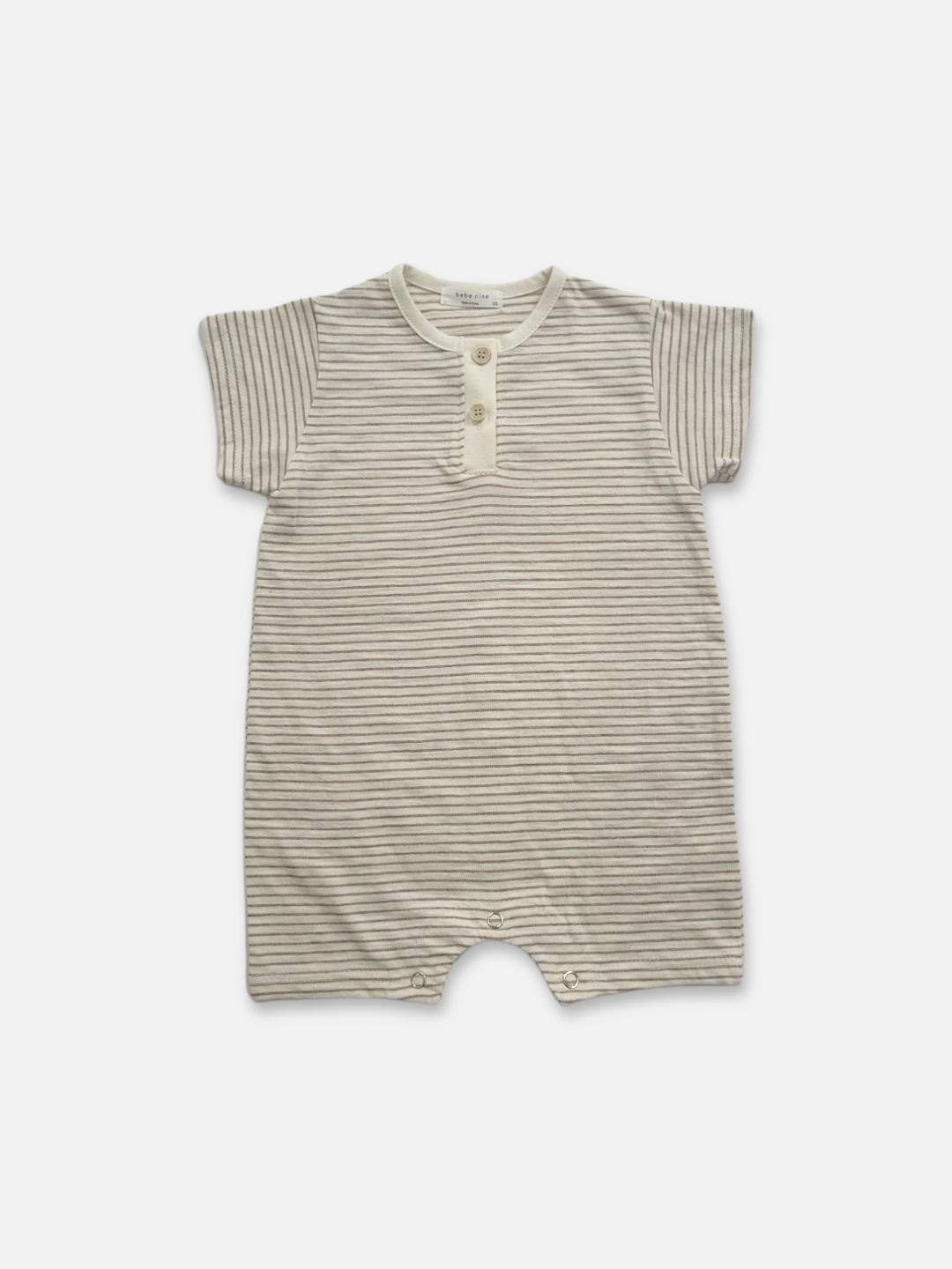 Stripe shortie romper │ Striped Taupe