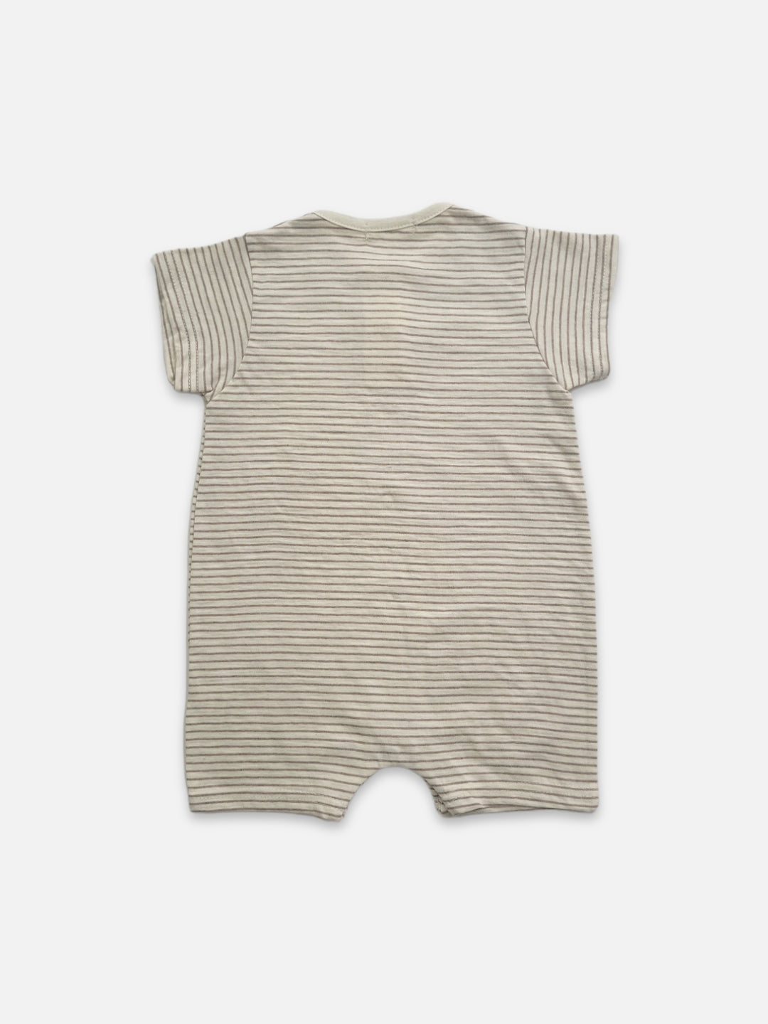 Stripe shortie romper │ Striped Taupe