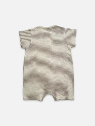 Stripe shortie romper │ Striped Taupe