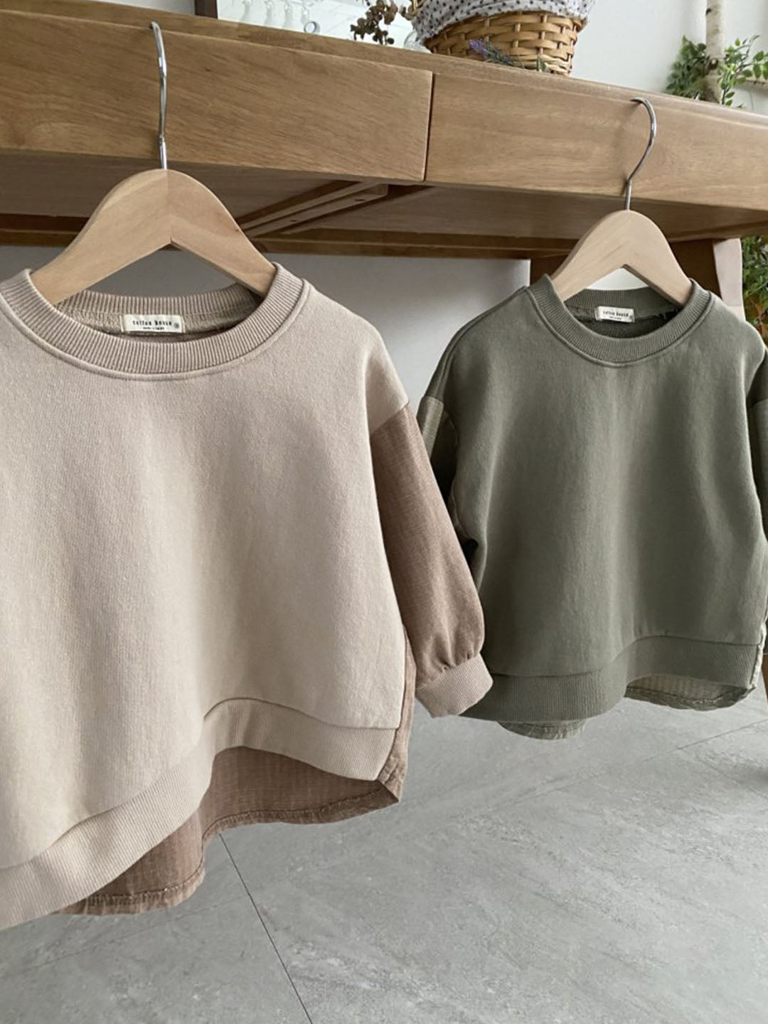 Leo combo sweatshirt | khaki green