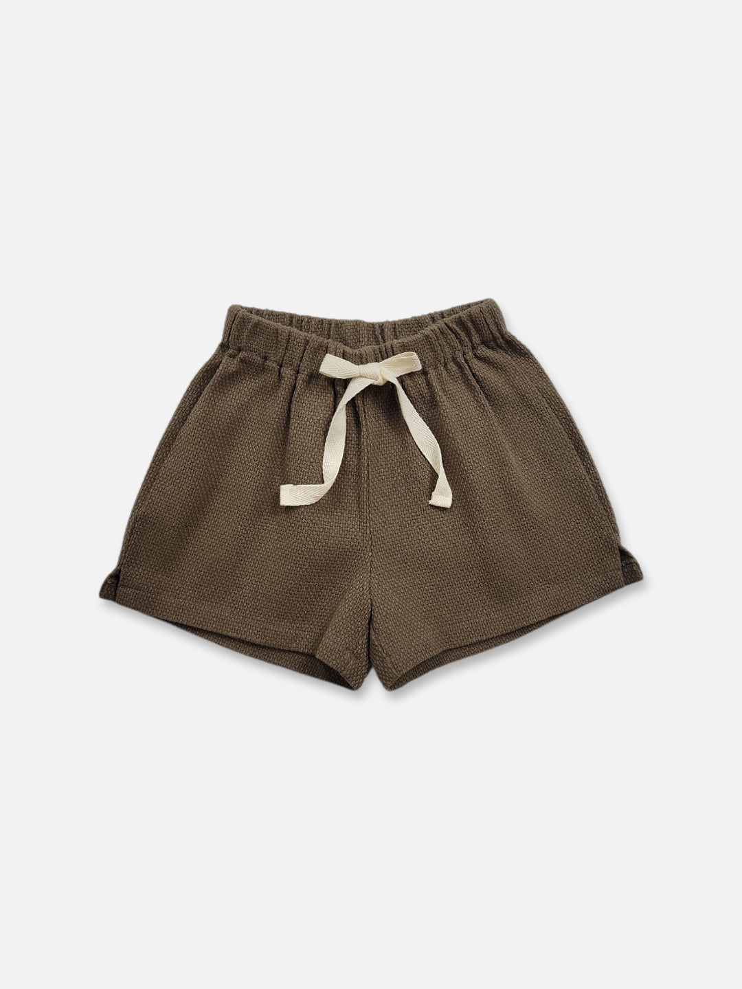 Gender Neutral Basketweave Shorts | Cocoa