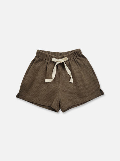 Gender Neutral Basketweave Shorts | Cocoa