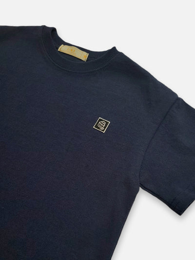 Patch Point Tee | Navy blue
