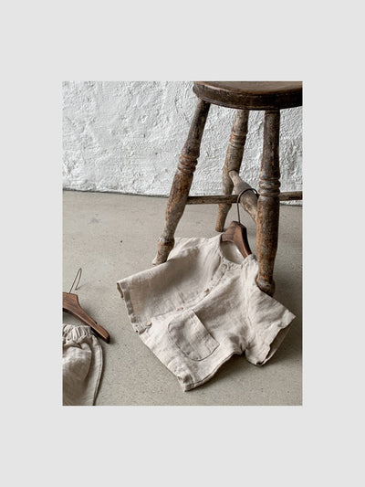 Linen Shortie Set | Oatmeal
