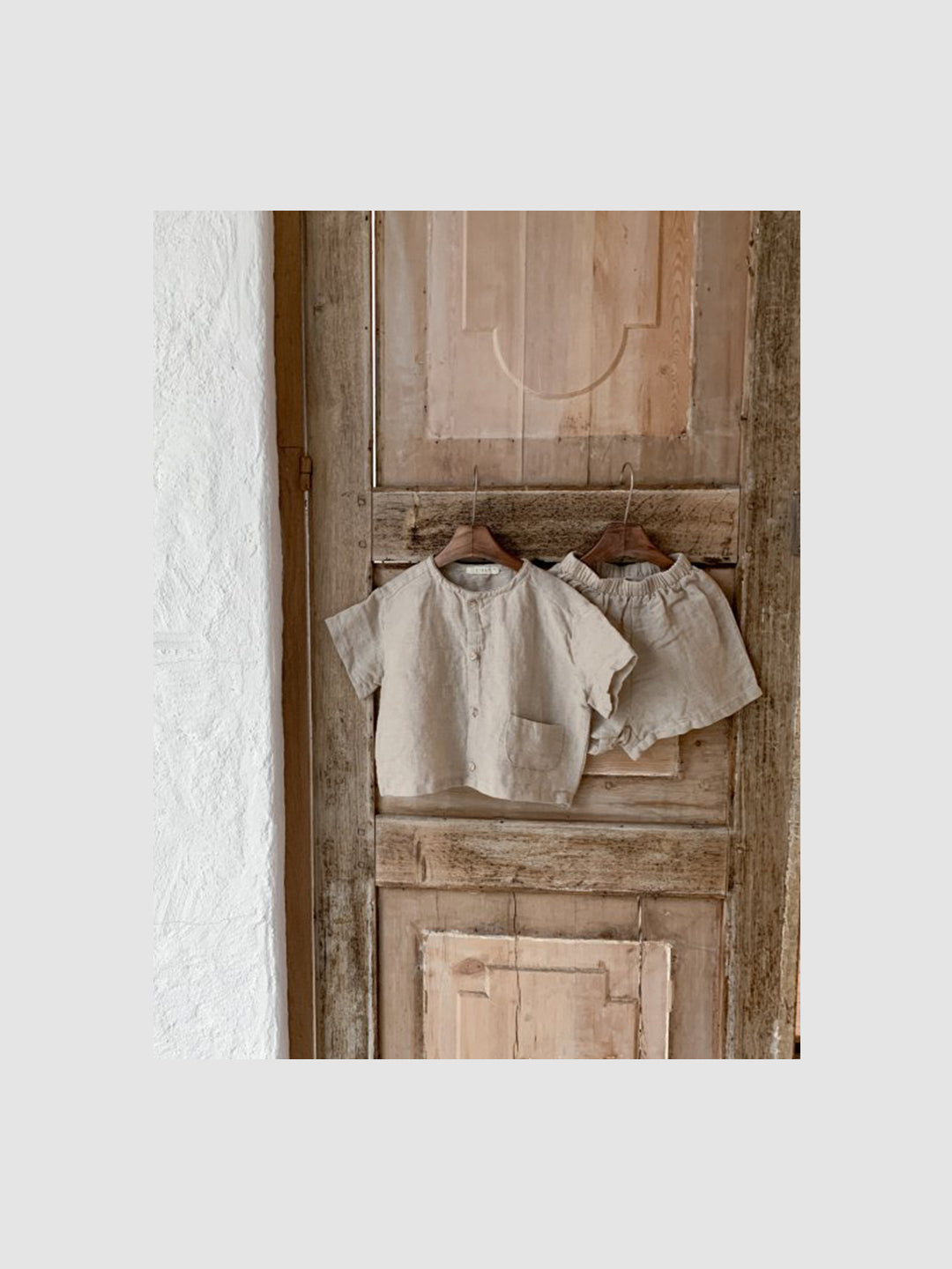 Linen Shortie Set | Oatmeal