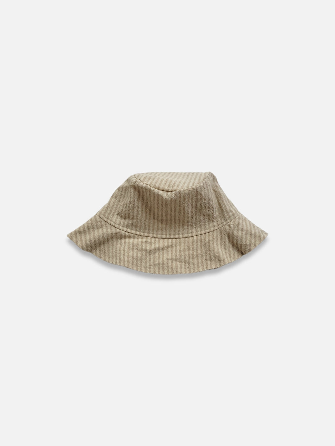 Cotton Bucket Hat  |  Stripe on Beige