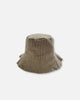 Cotton Bucket Hat  |  Stripe on Mocha