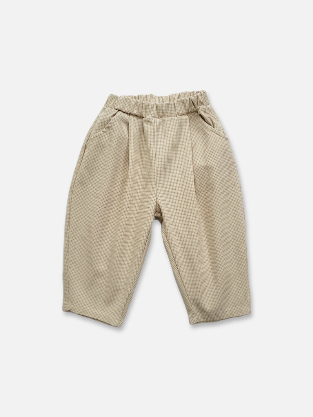 Mini Check Pants  |  Mini check on cream