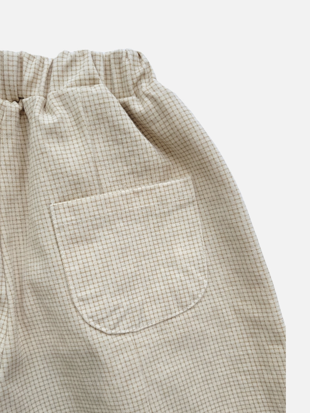 Mini Check Pants  |  Mini check on cream