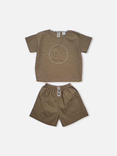 Circle Shortie Set | Brown