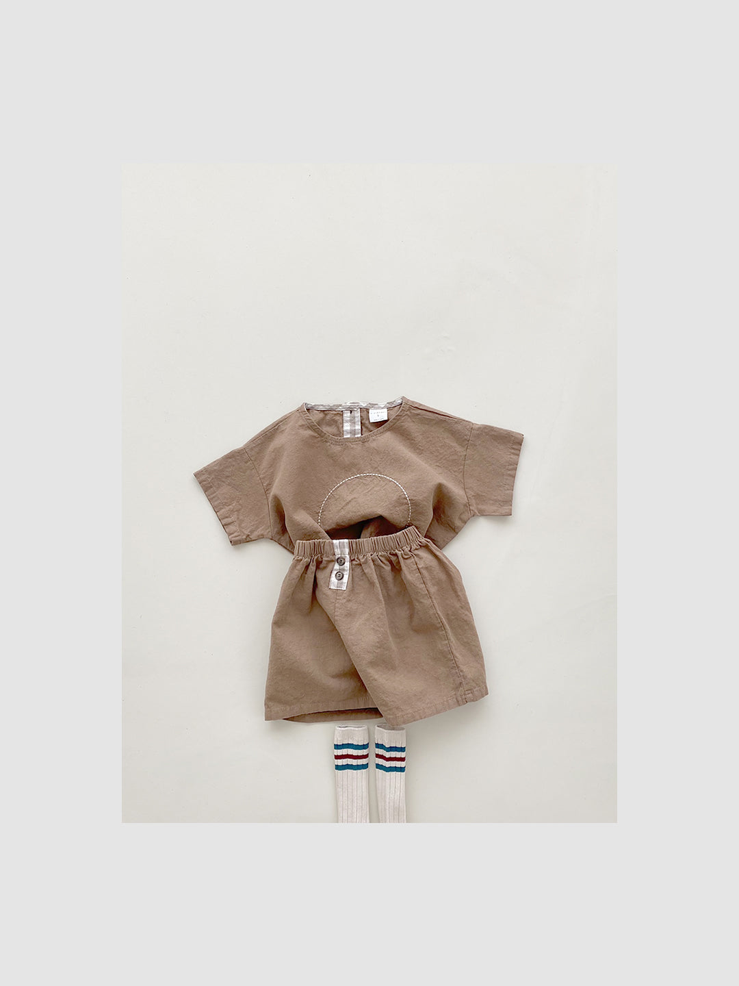 Circle Shortie Set | Brown