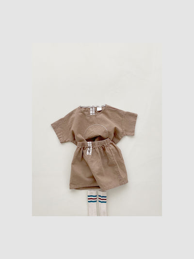 Circle Shortie Set | Brown