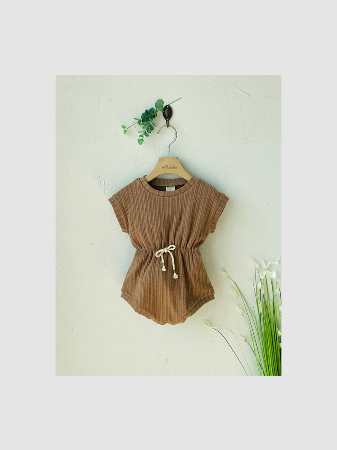 Gender Neutral Caramel romper | Cocoa