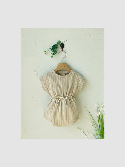 Gender Neutral Caramel romper | Beige