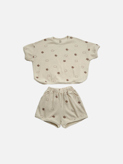 Gender Neutral Babybear Shortie Set | Cream