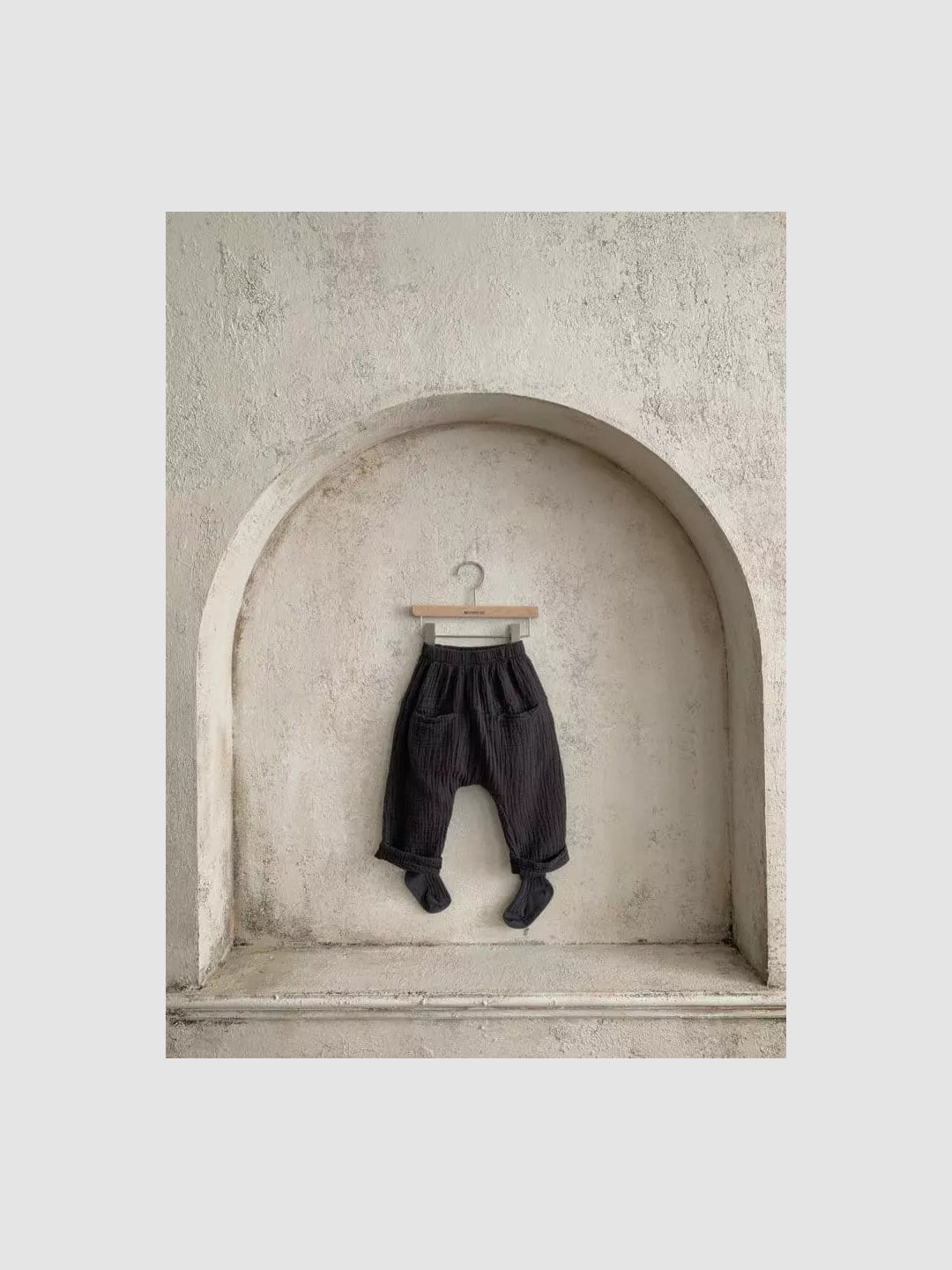 Pocket Cotton Gauze Pants  |  Charcoal