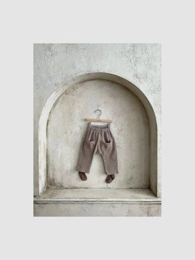 Pocket Cotton Gauze Pants  |  Mocha