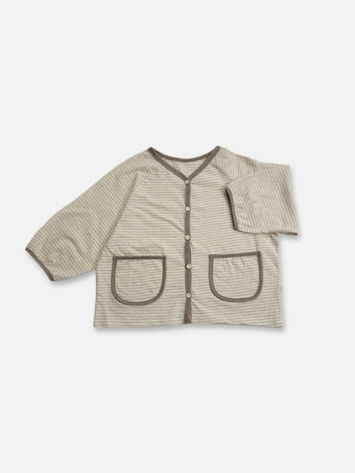 Piping Easywear Set | Stripe on beige