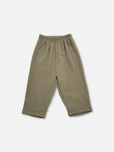 Gender Neutral Kids Breezy Gauze Pants  |  Khaki Green