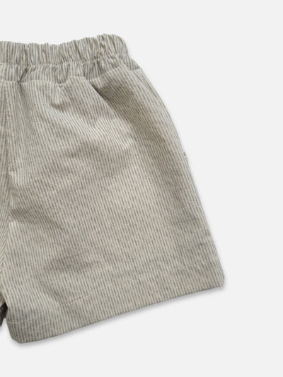 Pinstripe Summer Shorts | Pale blue stripe