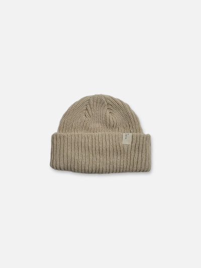 beige lala short beanie
