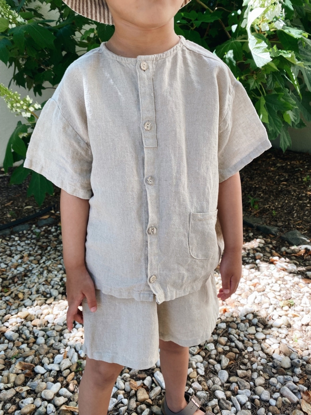 Linen Shortie Set | Oatmeal