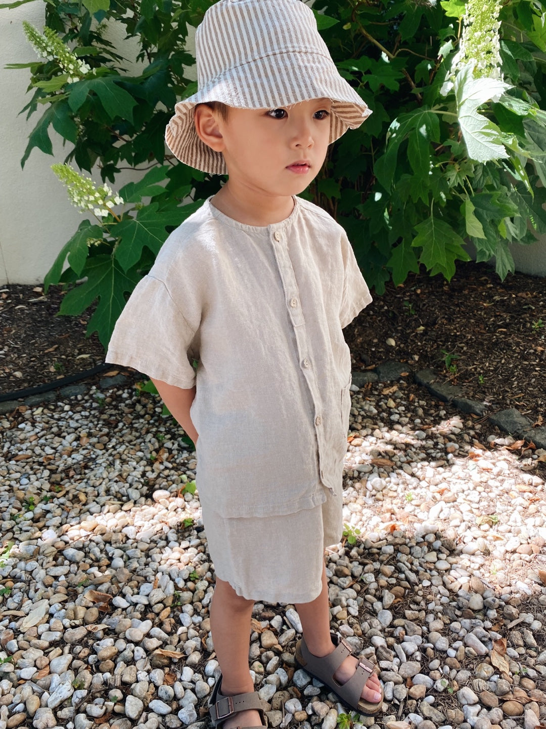 Linen Shortie Set | Oatmeal